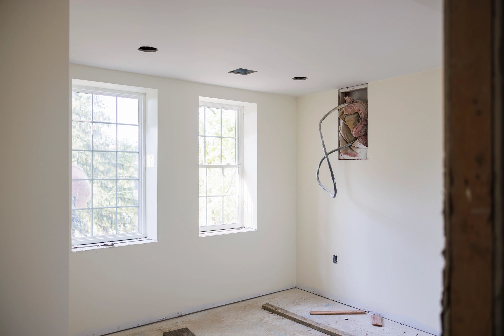 Residential interior remodeling project in progress